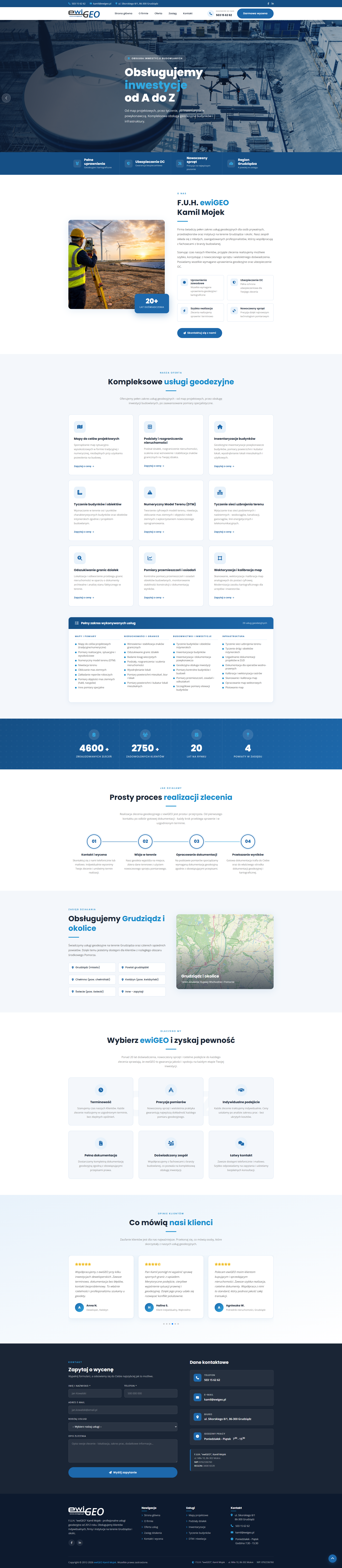 Strona internetowa EwiGeo - realizacja KMI Group